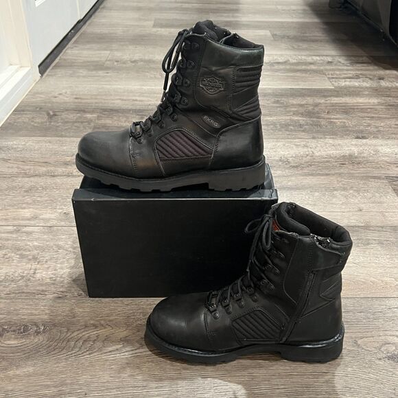 Harley Davidson Leather Waterproof Motorcycle Boots Black FXRG5 FXRG-5 Mens 11.5 - Picture 6 of 12